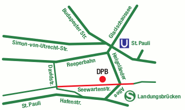 Umgebungskarte Geschäftsstelle DPB